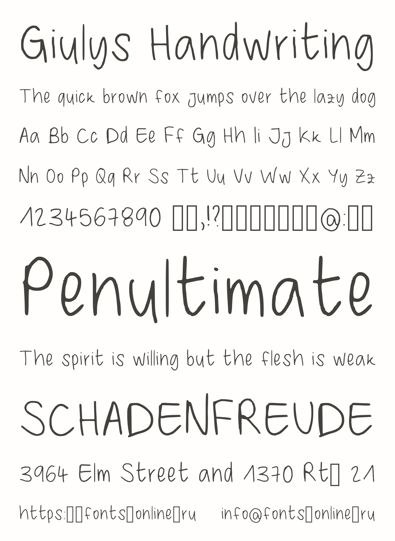 Giulys Handwriting Free Font Download